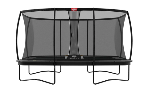 Image of BERG Ultimate Champion Rectangle Above Ground Trampoline and Safety Net Deluxe XL