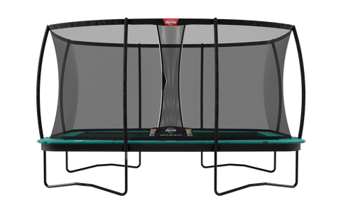 Image of BERG Ultimate Champion Rectangle Above Ground Trampoline and Safety Net Deluxe XL