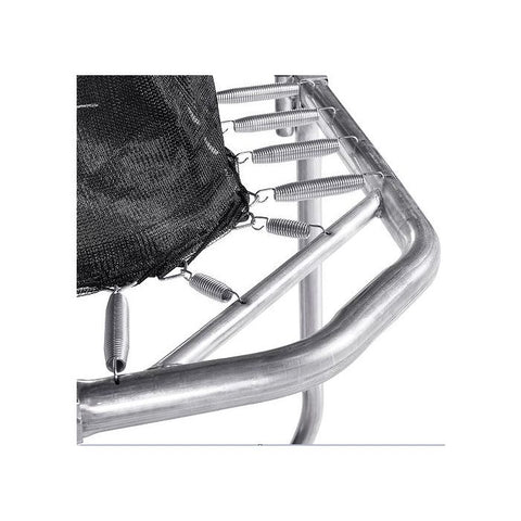 Image of Jumpking 10'x15' Rectangle Trampoline with 2 Powder Coated Basketball Hoops with Breakaway Rims, Enclosure Net, and Ladder