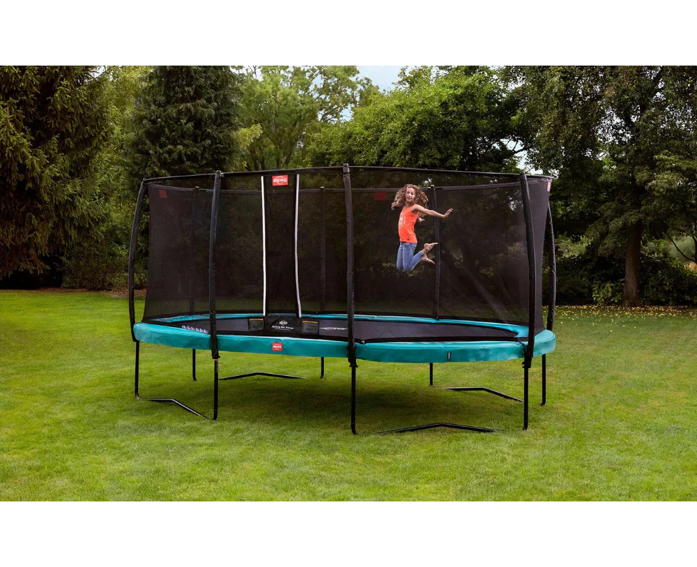 BERG Champion 17' Oval Above Ground Trampoline and Safety Net Deluxe