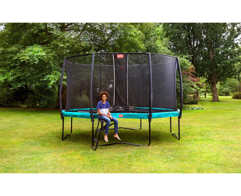 BERG Champion Round Above Ground Trampoline and Safety Net Deluxe