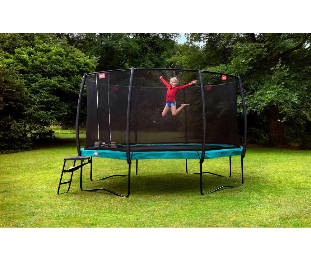 BERG Champion Round Above Ground Trampoline and Safety Net Deluxe