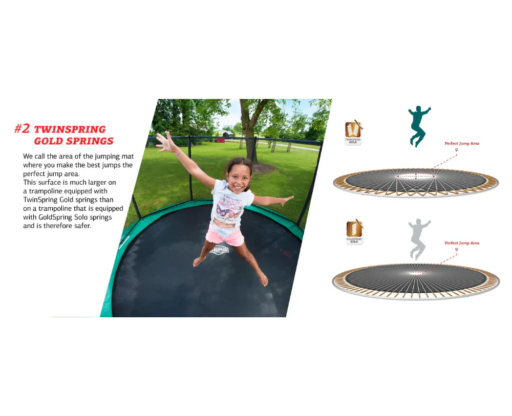 BERG Champion Round Above Ground Trampoline and Safety Net Deluxe