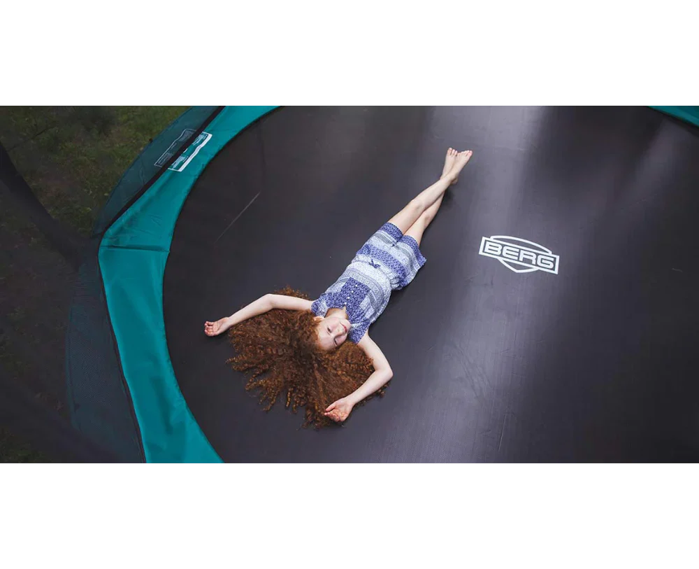 BERG Champion Round Above Ground Trampoline and Safety Net Deluxe