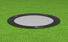 Akrobat 10ft Round Primus Flat In-Ground Trampoline – Black Pad with Gray Jump Mat