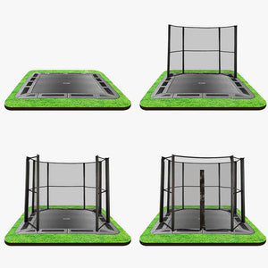 Rectangular 11ft x 8ft In-Ground Trampoline by Capital Play