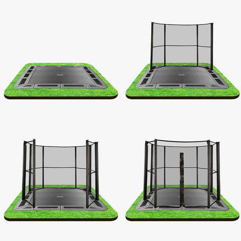 Image of Rectangular 10ft x 6ft In-Ground Trampoline by Capital Play