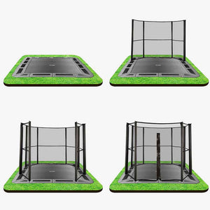 Rectangular 10ft x 6ft In-Ground Trampoline by Capital Play
