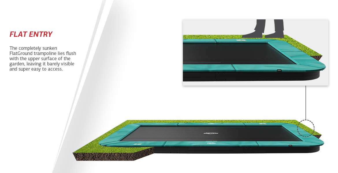 Berg Ultim Champion FlatGround 16ft In-Ground Trampoline